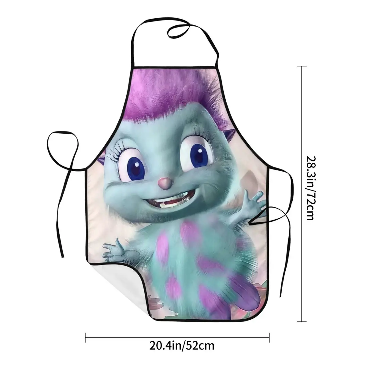 Bibble Meme Comic Apron Chef Cooking Tablier Sleeveless Bib Kitchen Cleaning Pinafore for Women Men Gardening