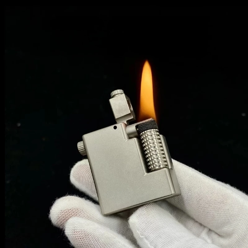 

Titanium Alloy Fire Elf Mini Kerosine Lighter, Male Gift, Armor Shield Gadgets for Men Smoking Accessories