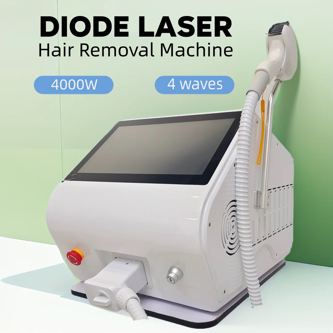 

‌ Титановый лазер для салона, 4000 Вт, 4 волны, 755, 808, 940, 1064 нм, оборудование для постоянной безболезненной эпиляции, профессиональное издание