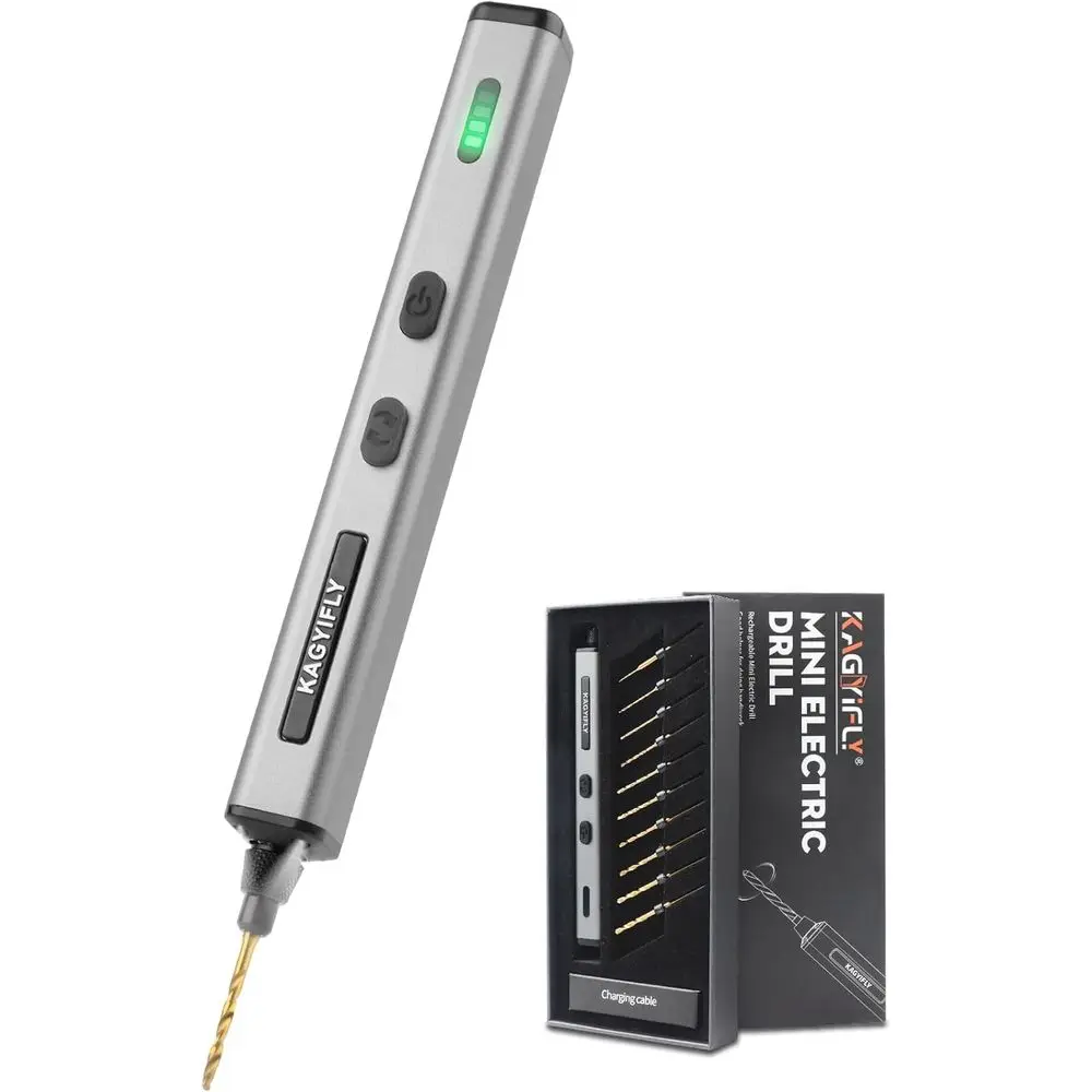 

Мини-дрель-ручка с 10 насадками, бесщеточным двигателем, высоким крутящим моментом 0,2 Н·м, светодиодной подсветкой, перезаряжаемый компактный электрический ручной шуруповерт для DIY