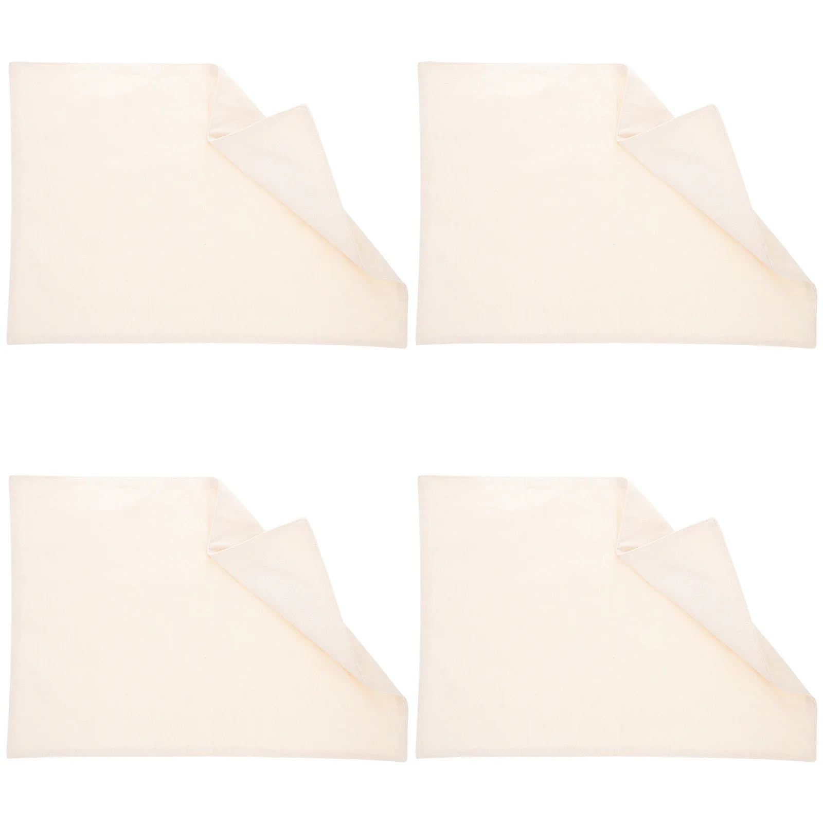 

4Pcs Linen Placemats Reusable Anti-Slip Heat-Resistant Cup Pots Tableware Mat Home Restaurant Festival Travel Decoration