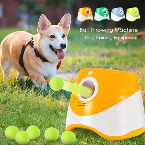 

Wholesale Outdoor Pet Automatic Tennis Ball Launcher Dog Training Toys Interactive Throwing Ball Machine
