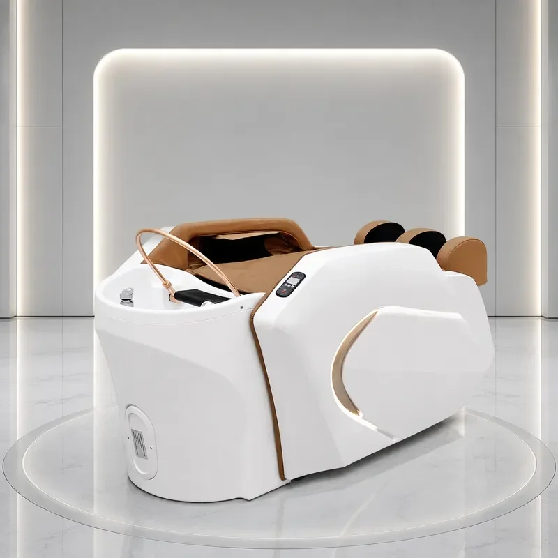 Bojo Automatic Electric Massage Shampoo Bed with Water Circulation Fumigation Head Treatment and Water Heater for Hair
