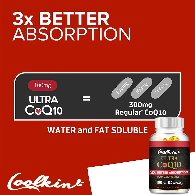 مكملات Ultra CoQ10 - توفر الطاقة، تدعم صحة القلب والأوعية الدموية، ومضادات الأكسدة - 120 كبسولة #3