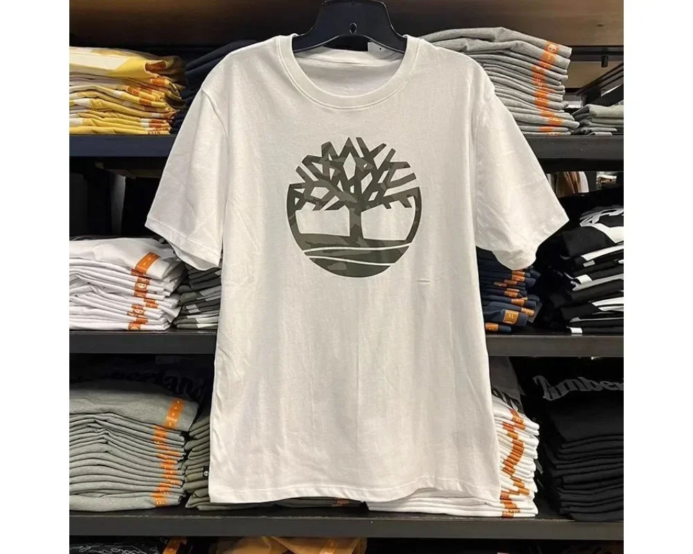 تي شيرت بأكمام قصيرة من القطن مطبوع على الموضة لعام 2025 ذو علامة تجارية راقية فضفاضة ومتعددة الاستخدامات