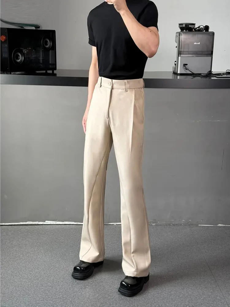 

Мужские брюки Cleanfit Light Brown Curved Knife: прямые, струящиеся, стройнящие, повседневные, для весеннего сезона