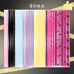 Lace chain sticker DIY star small card decoration chain