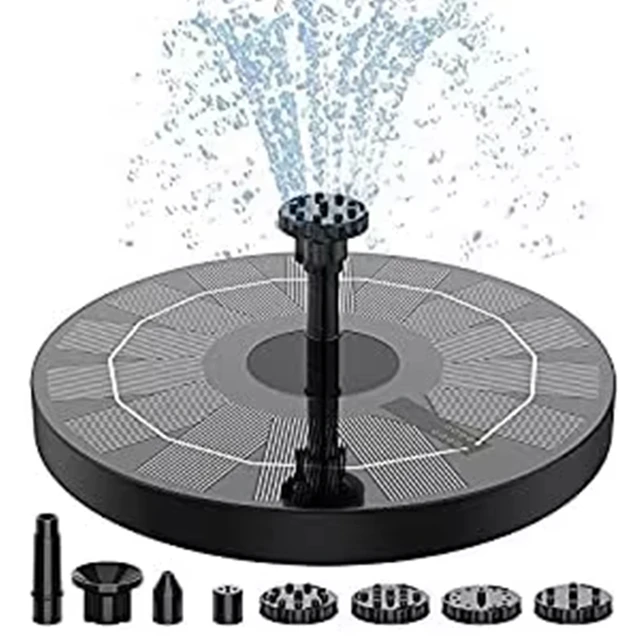 Waterfall Fountain Mini Solar Water Fountain Pool Pond Garden Decoration Outdoor Bird Bath Solar Powered Fountain Floating Water 5