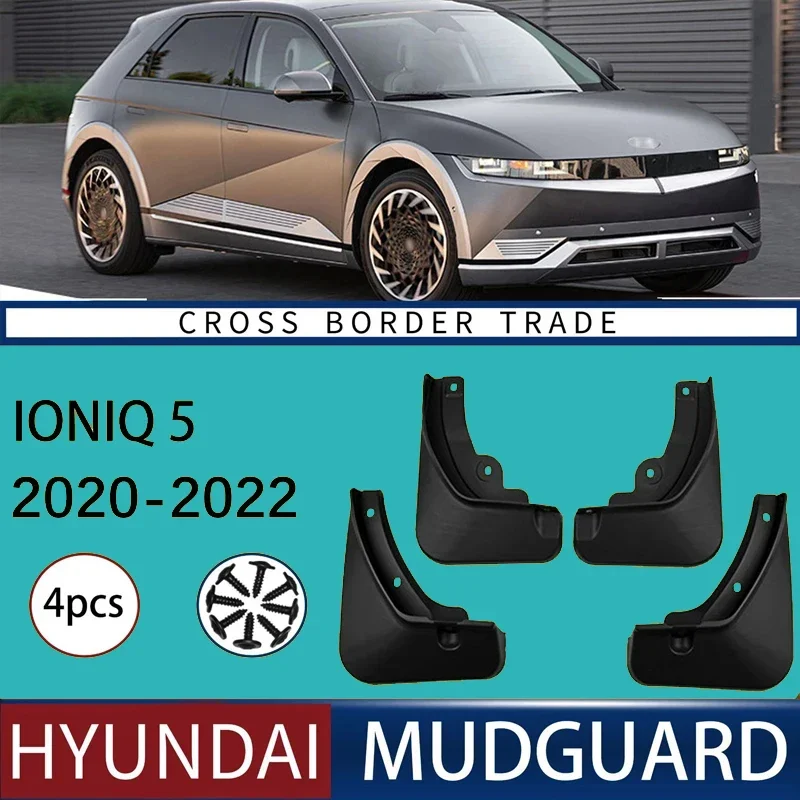 

Automotive Tire Mudguard Waterproof Splash Proof 4pcs Accessories For Hyundai Ioniq 5 2020-2022 2021
