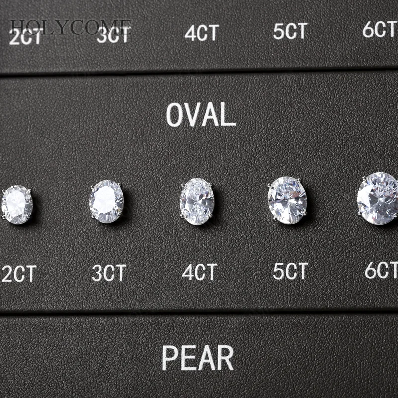 Diamant-Größenvergleichswerkzeug Schmuckgeschäft Ringgrößenmesser-Meisterset 10 Formen 2-6 Karat weiße CZ-Steine mit 20 magnetischen Ringhalterungen – Detail 16