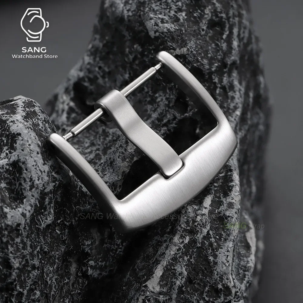 18mm 20mm 22mm Stainless Steel Universal Oil Pressure Pin Clasps Accessories Watch Band Metal Buckle Leather Strap Watch Buckles - view 2