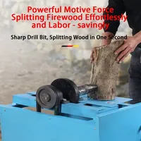 Log Splitter Electric 4KW 220V Household Electric Woodworking Saw Dual-purpose Wood Splitting Drill Wood Cutting Machine
