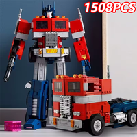 Technical 1508PCS Transformation Robot Truck 10302 Building Blocks Car Toy Kits Creative 2 in 1 into Robot Action Model Vehicles