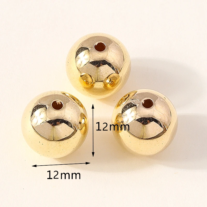 Leslie 10/30/50 Stück 8/12/16 mm runde CCB-Charm-Perlen, lose Spacer-Perlen für DIY-Armbänder, Halsketten und Schmuckzubehör – Detail 11