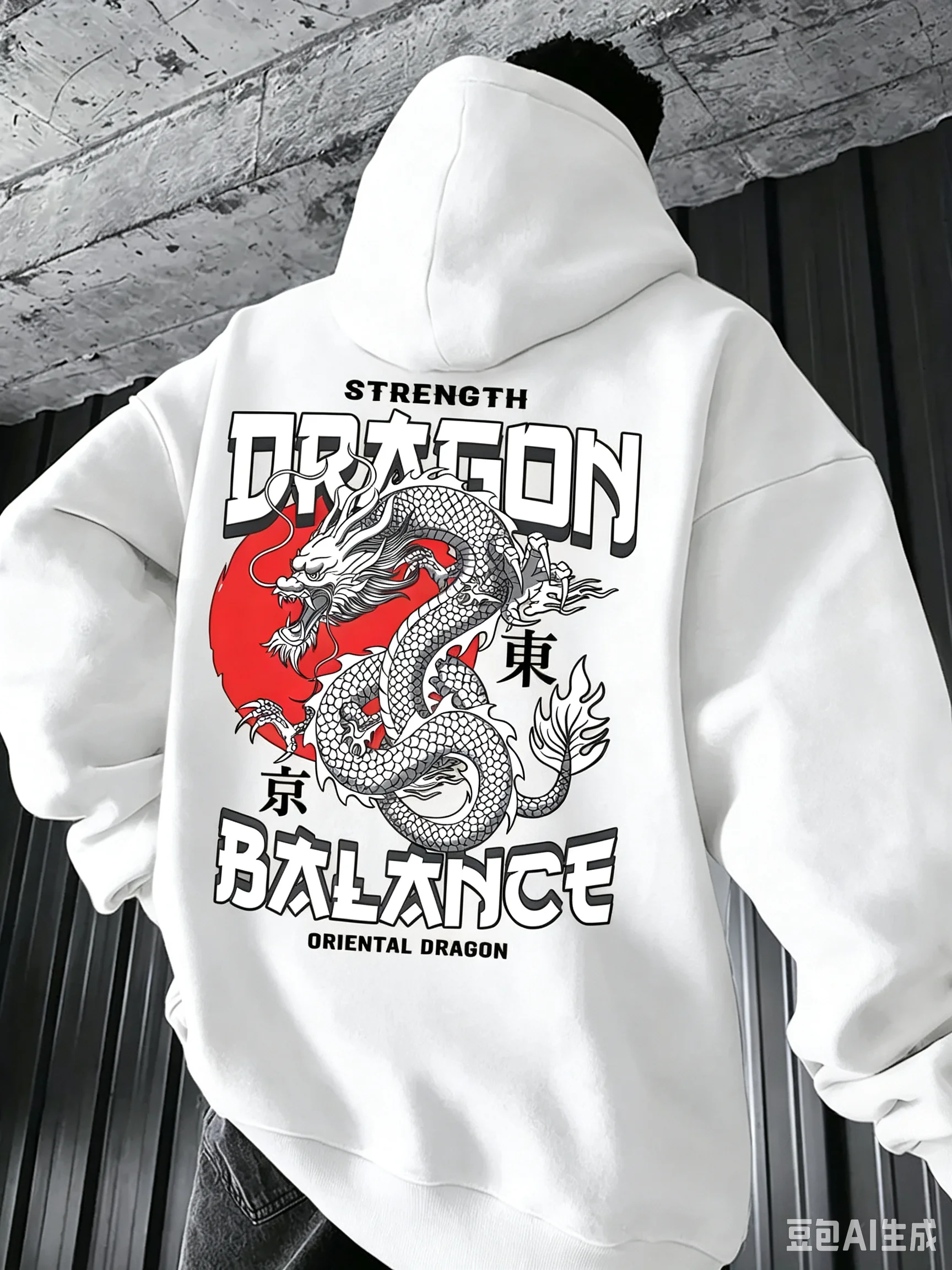 Sudadera con capucha para hombre con estampado de dragón de Tokio, perfecta para un look informal de otoño e invierno.