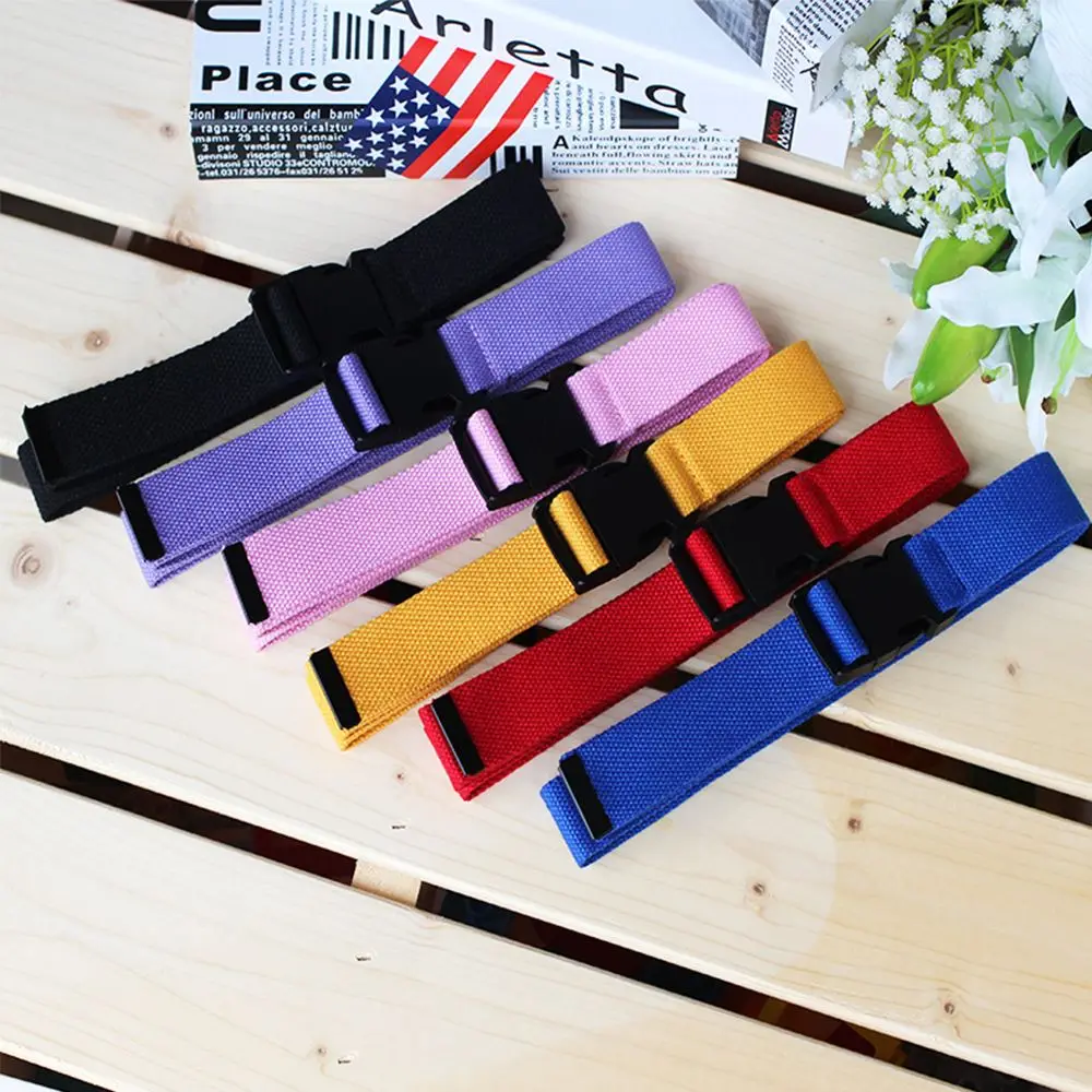 

Men Women Vintage Nylon Canvas Multi-color Adjustable Belt Plastic Belt Buckle Canvas Belt Waist Belt