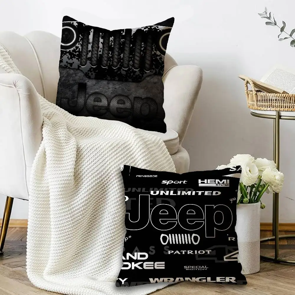 J-JEEP Office Cushion Pillowcase Car Cushion Cover45X45CM Lumbar Pillowcase Sofa Pillowcover