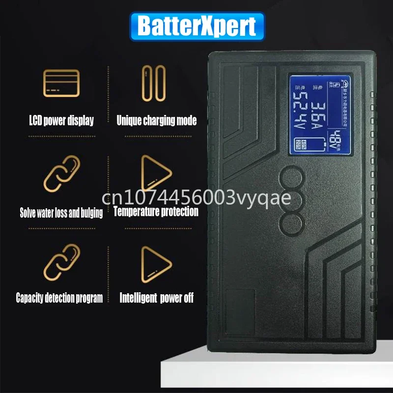 Caricabatterie intelligente 36V 48V 60V 72V 5A con LCD per 43.8v 42V 58.4V 73V 84V 87.6V 71.V 3.8A 67.2V li ion lipo piombo acido