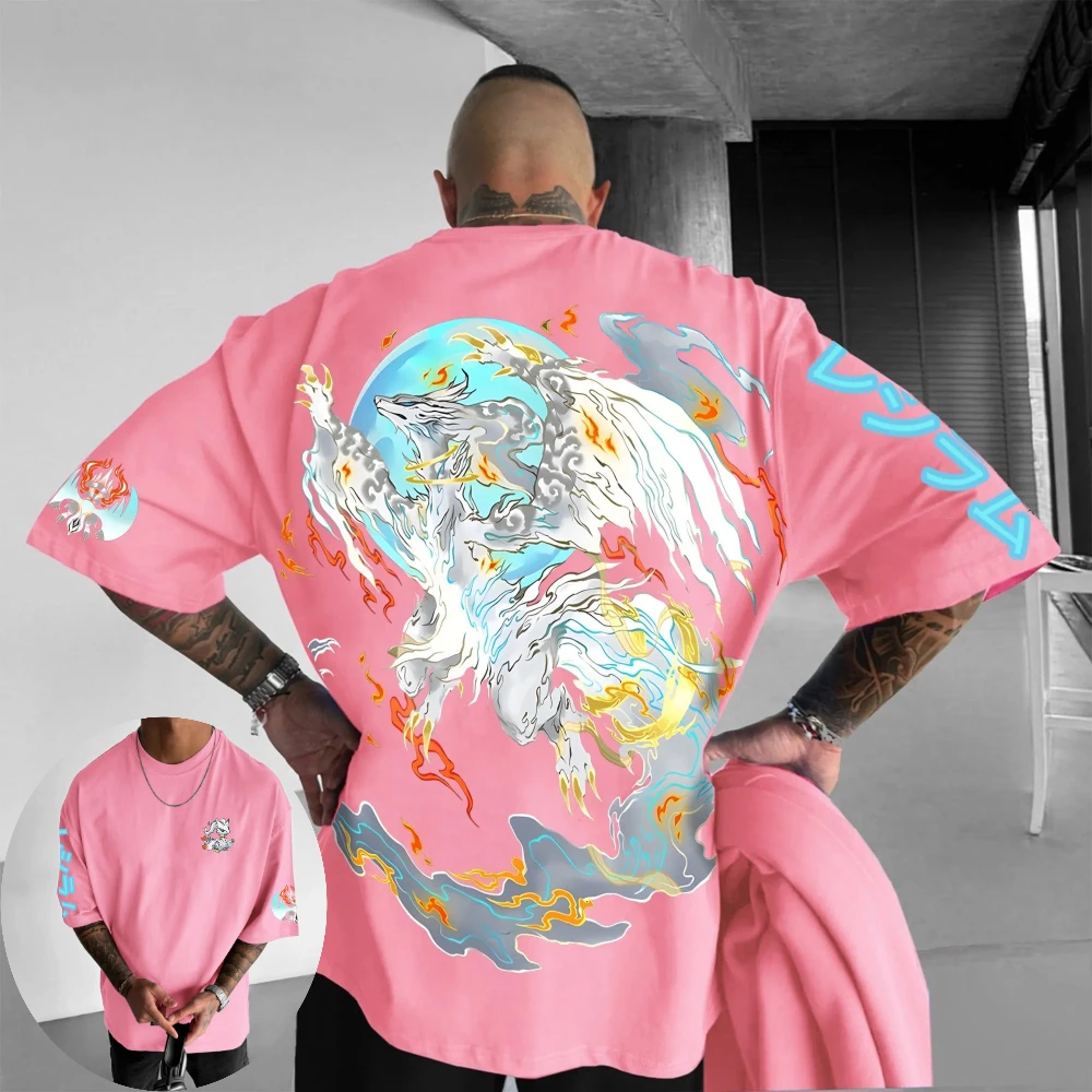 Pokémon Herren- und Damen-T-Shirt Reshiram Anime-T-Shirt Sommermode Trendige Kurzarm-Outfits für Jungen und Mädchen Eltern-Kind-Outfits