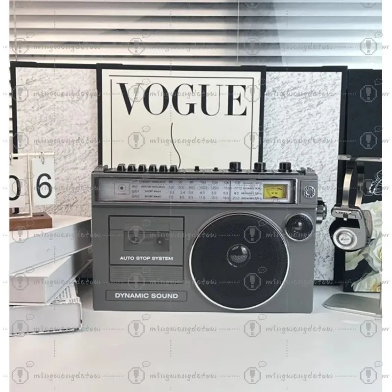 Retro Decor Multifunctional Radio, Rechargeable High Volume Full Band Bluetooth Speaker with USB TF Card Playback