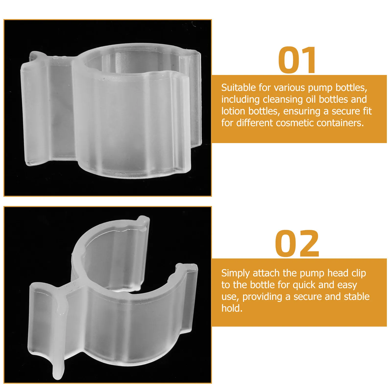 30Pcs Leakproof Pump Clips Plastic PP Lock Buckle Secure Cleansing Oil Lotion Dispenser Bottle Accessories