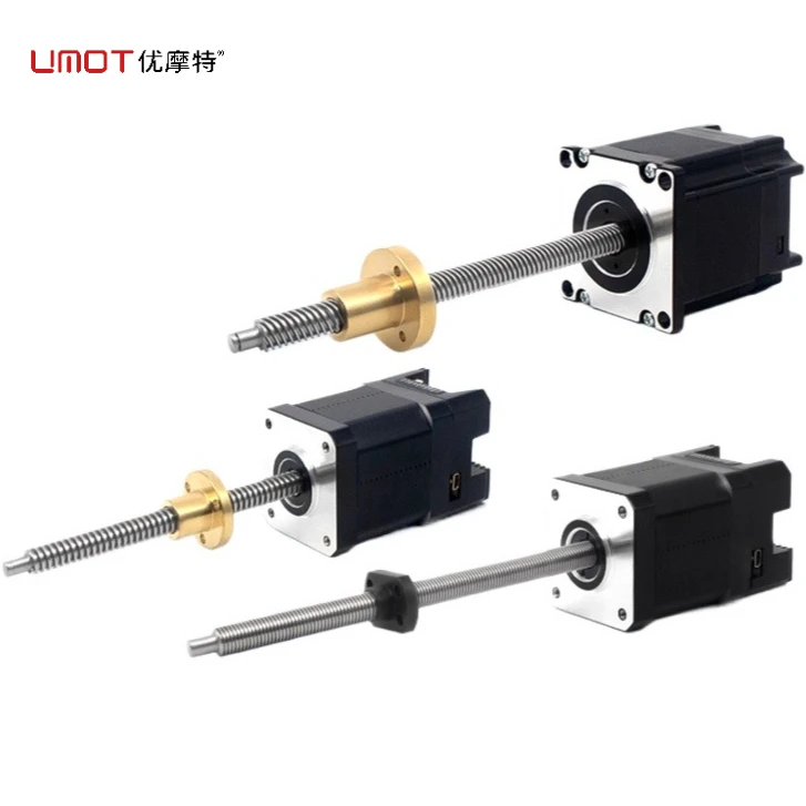 UMOT Micro Nema11 14 17 23 Linear Drive Actuator Integrated Motorized Lifting Ball Screw Stepper Motor Screw Length 100mm-360mm