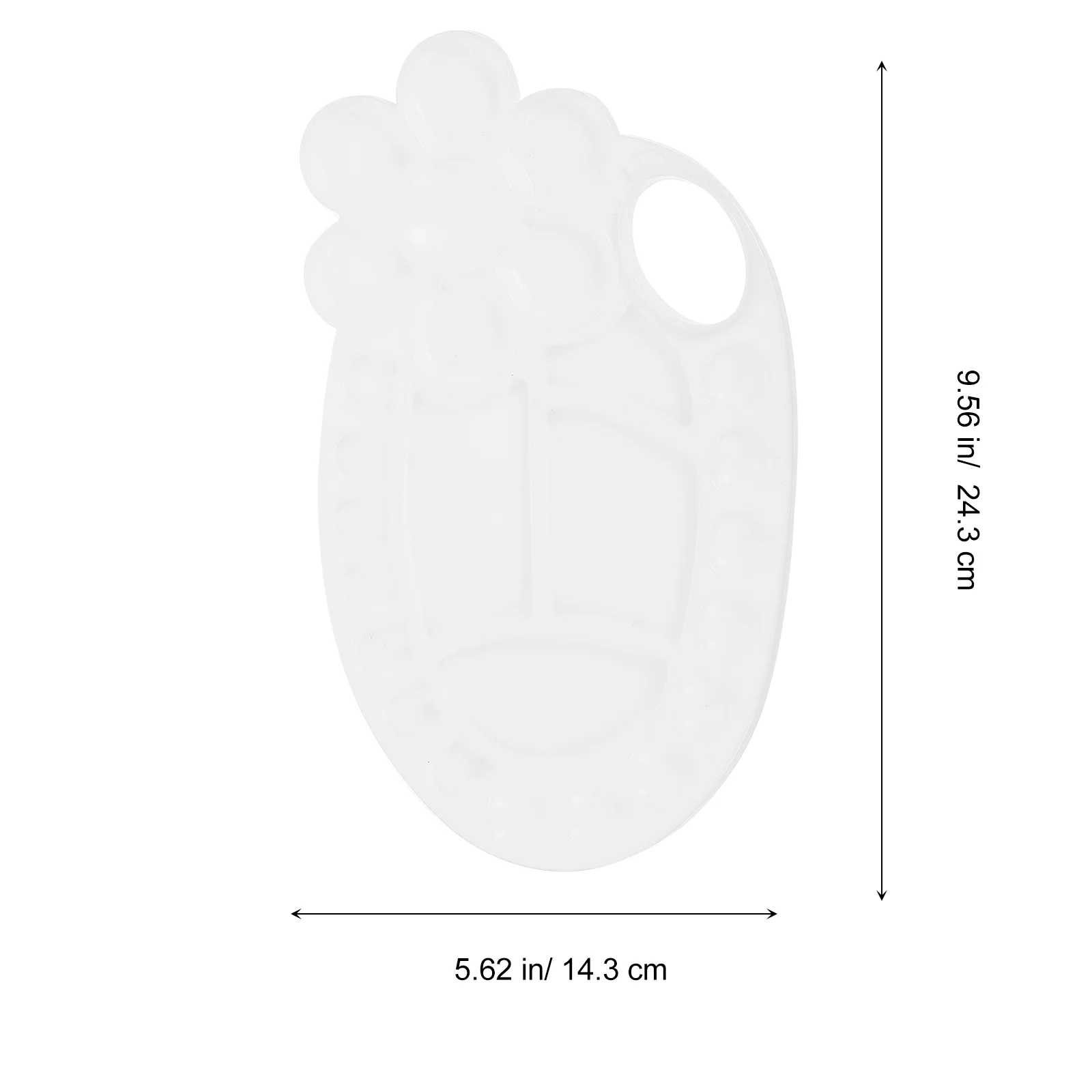 5 قطع من صواني الرسم البلاستيكية خفيفة الوزن، تصميم رائع للفنانين، هدايا، أدوات الرسم، لوحة خلط الألوان، لوحة خلط الألوان #3