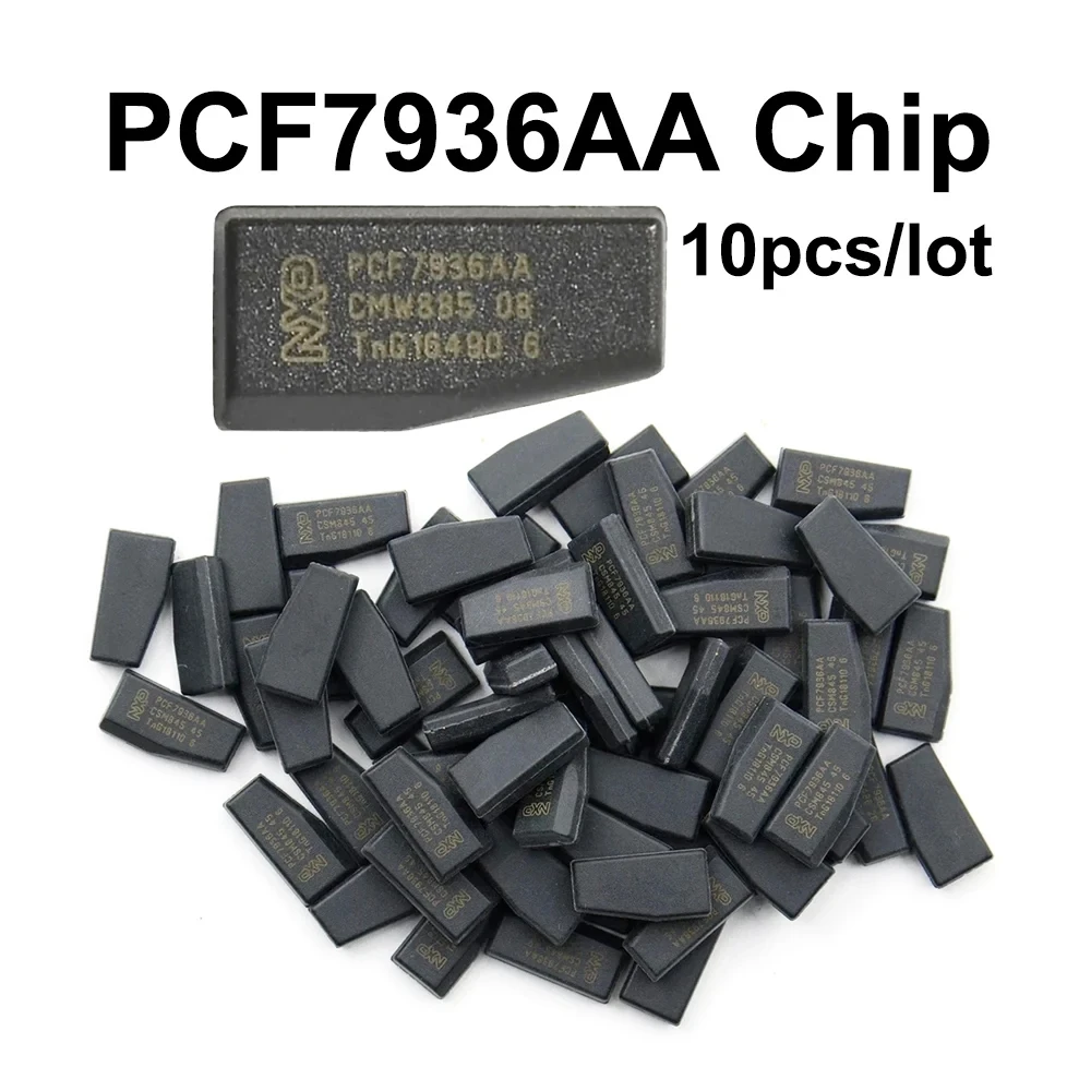 10pcs/lot Original PCF7936AA ID46 Transponder Chip T19 7936AA Unlock ID 46 PCF7936 (update of PCF7936AS) Blank Carbon Auto Chip