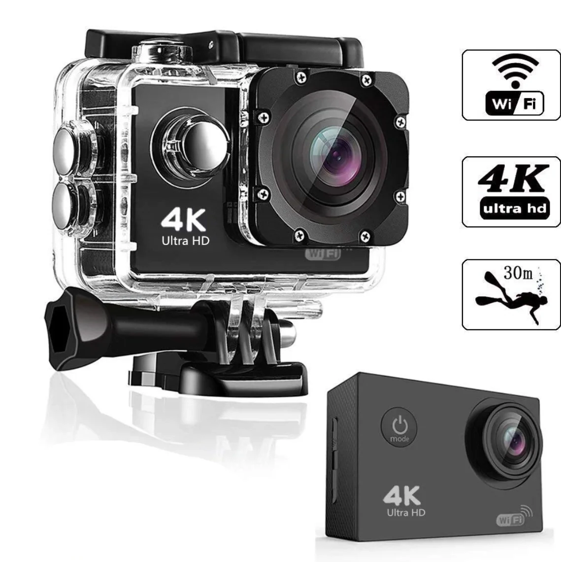 

STLF Mini Wireless WiFi Outdoor Sports HD 4K 30fps 16MP 170D 1080P DVR 30M Waterproof