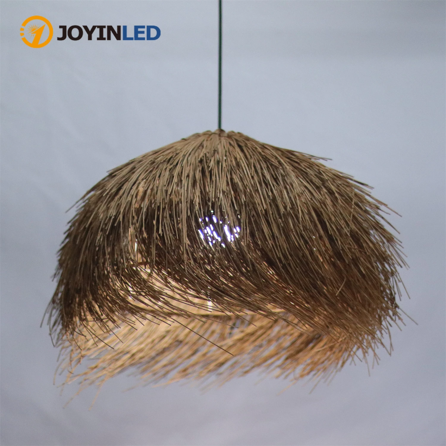 

Винтажная люстра JOYINLED 50 см, ручной работы, из ротанга, подвесной светильник, светодиодный светильник для столовой, гостиной, потолочный светильник E27