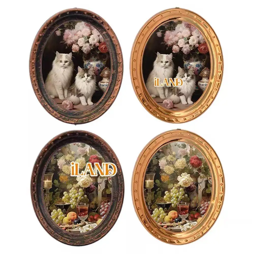 1:12 Miniature Vintage Oil Painting Framed Photos Dollhouse Accessories 1：6 Mini Wall Picture Dollhouse Kids Toys Supplies