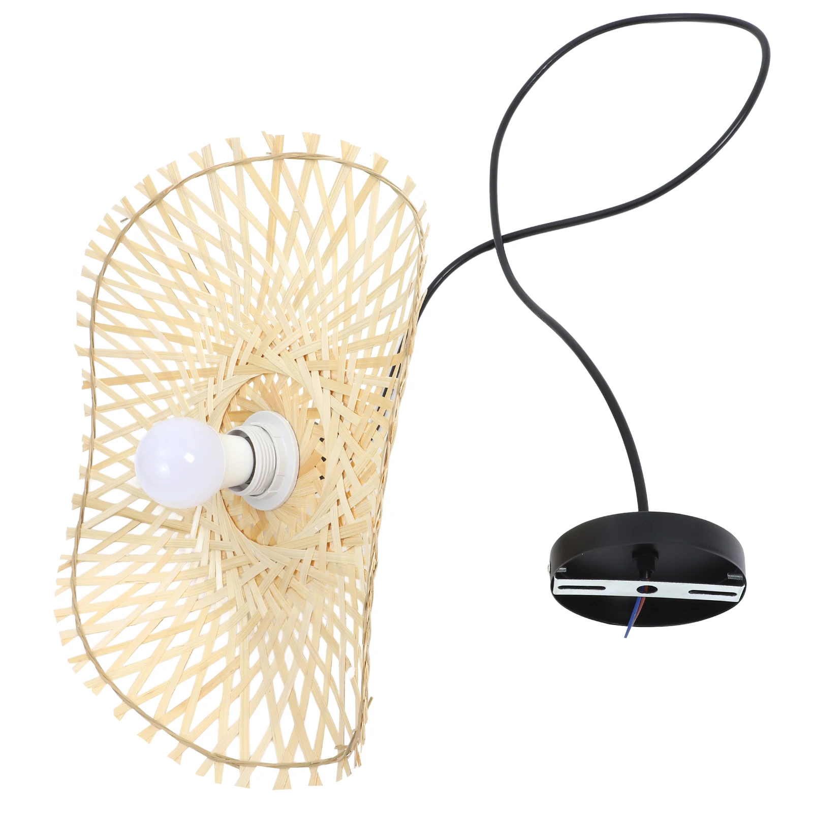

Rattan Art Chandelier Indoor Ceiling Light Japanese Style Khaki Durable Creative Design Simple Installation Romantic Atmosphere