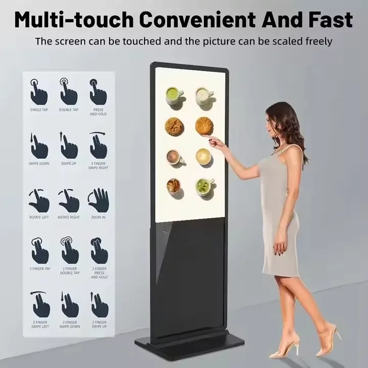 43-Inch High Quality LCD Advertising Machine Vertical Touch Screen Creative Equipment For Small Business Shopping Malls