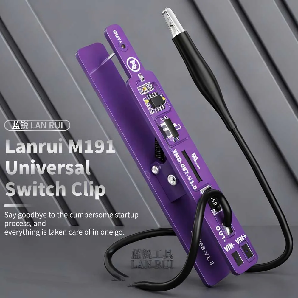 Lanrui M191 Universal Switch Clip Dual Mode Detection for Mobile Phone Motherboard Power On and Current Test Tools