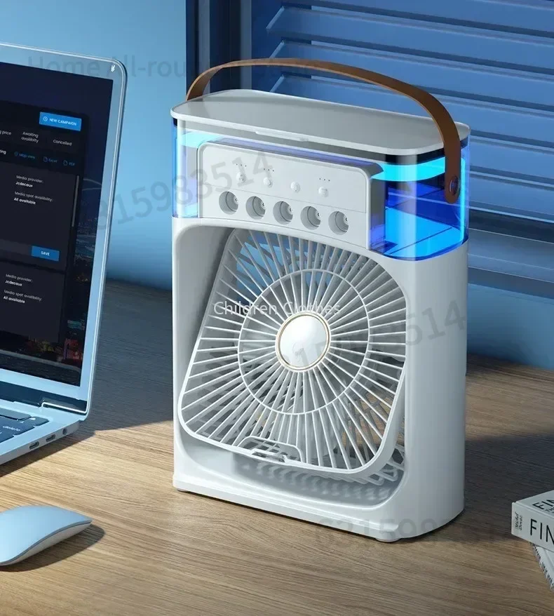 مروحة مرطب محمولة، مكيف هواء، مبرد هواء منزلي صغير، تبريد مائي، تعديل هواء محمول لمروحة المكتب 3 سرعات
