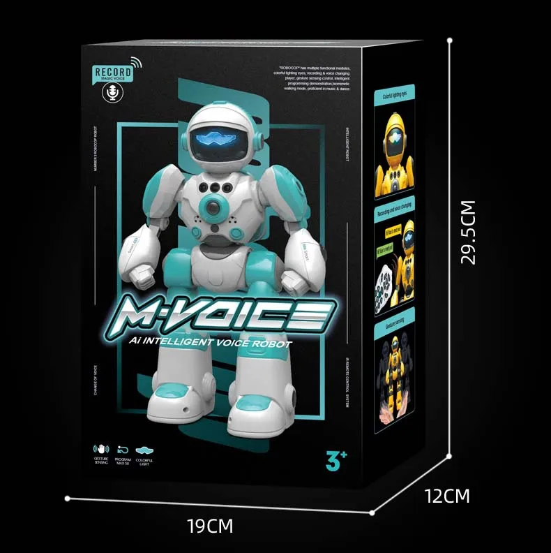 Gesto di programmazione del robot vocale intelligente, telecomando elettrico, robot educativo, giocattolo per bambini