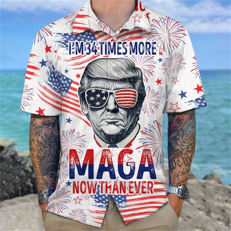 

Men's Fashion 3D Cool ManTrump Printed Shirts America Harajuku Funny Shirts & Blouses Kid Streetwear Long Sleeve T Shirt Clothes