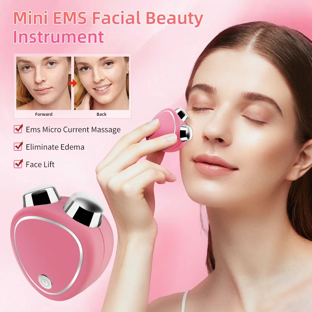 

EMS Face Lifting Machine Facial Massager Microcurrent Roller Skin Tightening Rejuvenation Beauty Charging Facial Anti Wrinkle