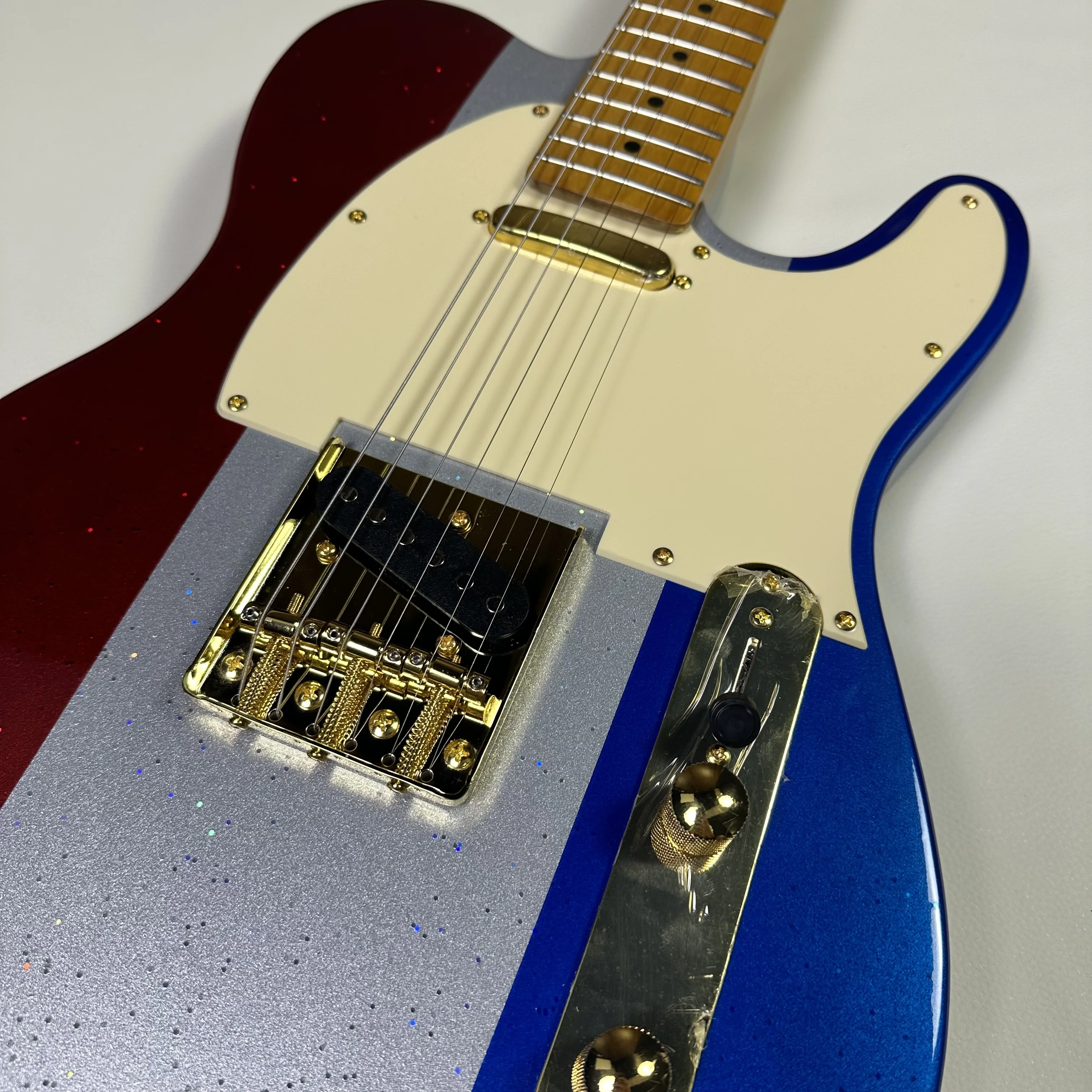 جيتار كهربائي Tele مع 3 ألوان فضي وردي كبير فلاش فضي متوفر في المخزون - شحن مجاني #4