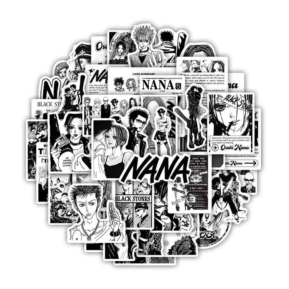 10/30/52 szt. Naklejki Cool Girl Oosaki Nana z kreskówki, japońskie anime NANA, naklejki, artykuły papiernicze, naklejki na kask, laptop, graffiti, dekoracje