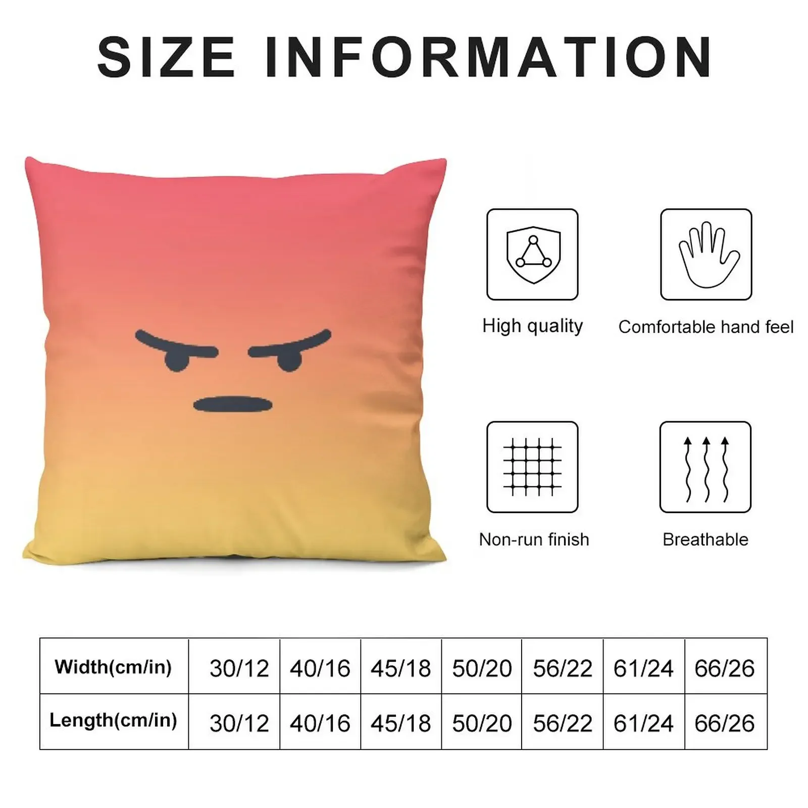 Angry React Throw Pillow pillow cover luxury Pillowcases Pillow Cases New year