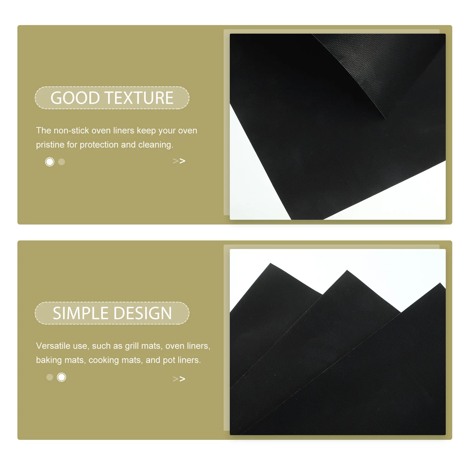 

3 Sheets Nonstick Oven Liners Reusable Baking Mat for Bottom of Oven Heat Resistant Cooking Liner Electric Gas Stove Microwave