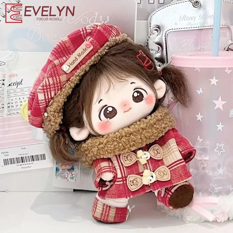 Evelyn 20cm Plush Doll Clothing Set - Cute Cotton Sweater Set for Chinese New Year