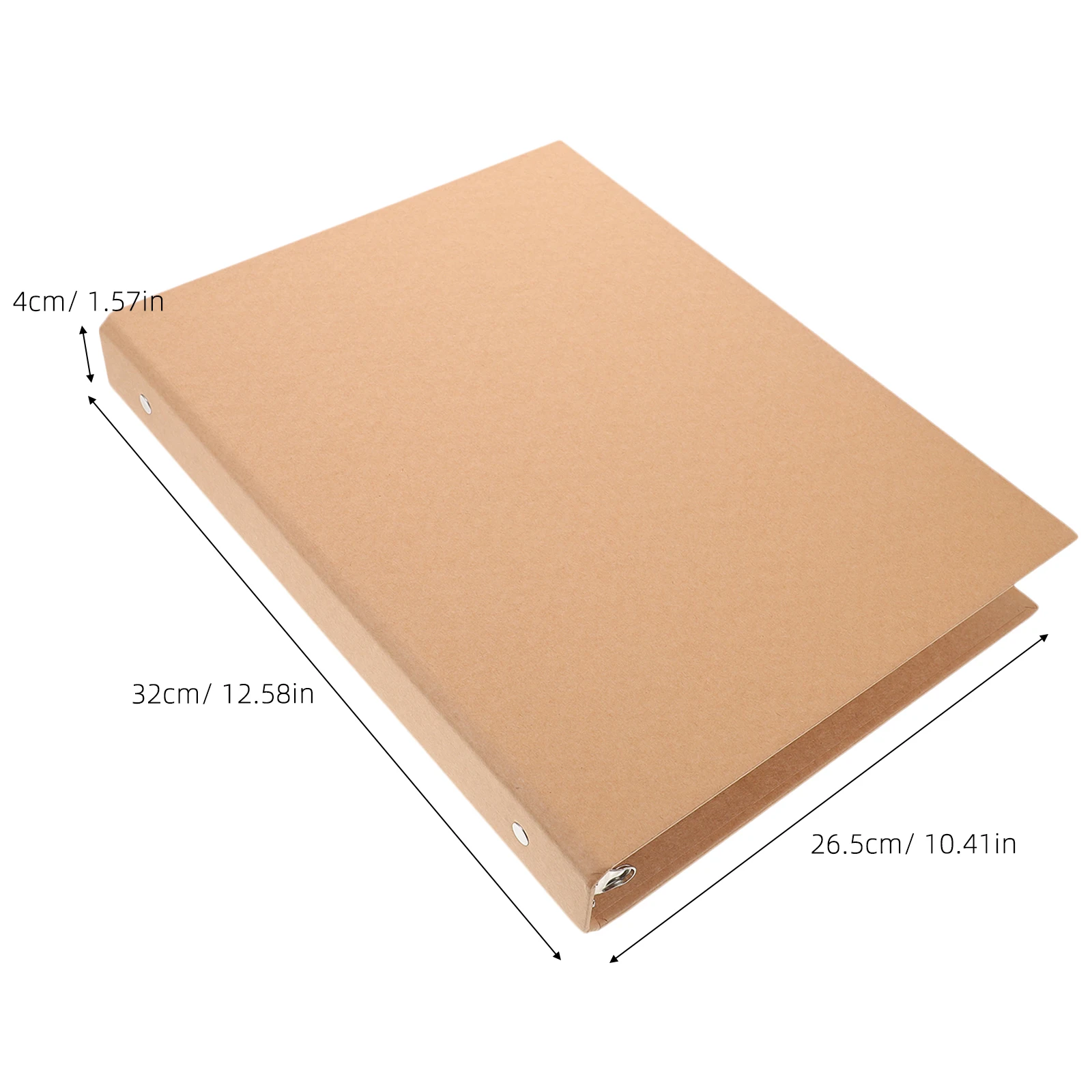 

1pc Kraft Paper Binder Cover A4 Ring Binder Loose Leaf Notebook Shell For School Office Planner Journal Notepad Folder