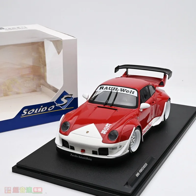 Diecast Solido 1:18 Scale RWB BODYKIT PORCO ROSSO 2020 Alloy Car Model