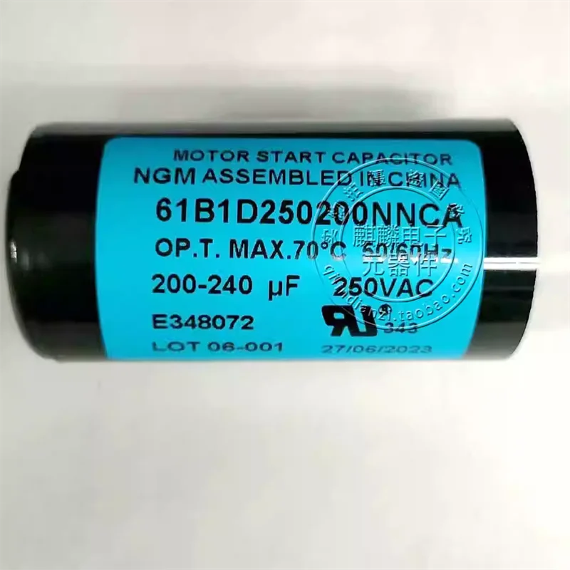 NGM capacitor 220VAC 250VAC 187-227UF 200-240UF 189-227MFD 208UF