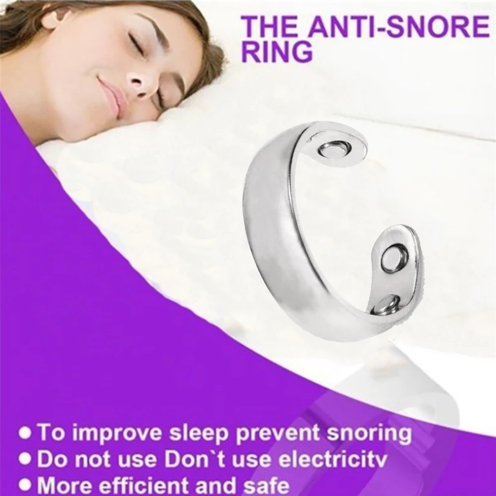 Anti Snoring Device Ring Magnetic Therapy Acupressure Treatment Against Finger Ring Anti Snore Ring Stopper Sleeping Aid Device