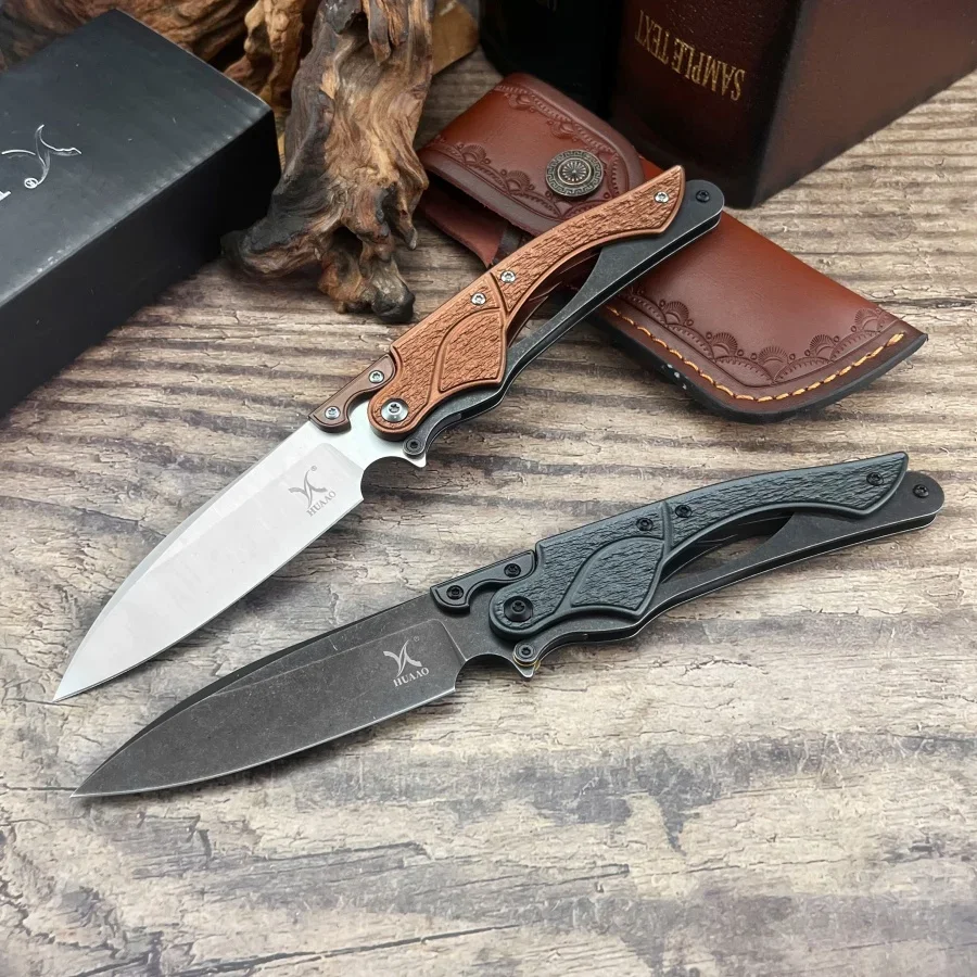 

Hua-ao High Quality 420 Steel +T6 Aluminum Treatment Folding Knife Outdoor Camping Wilderness Survival EDC Adventure Hiking Tool