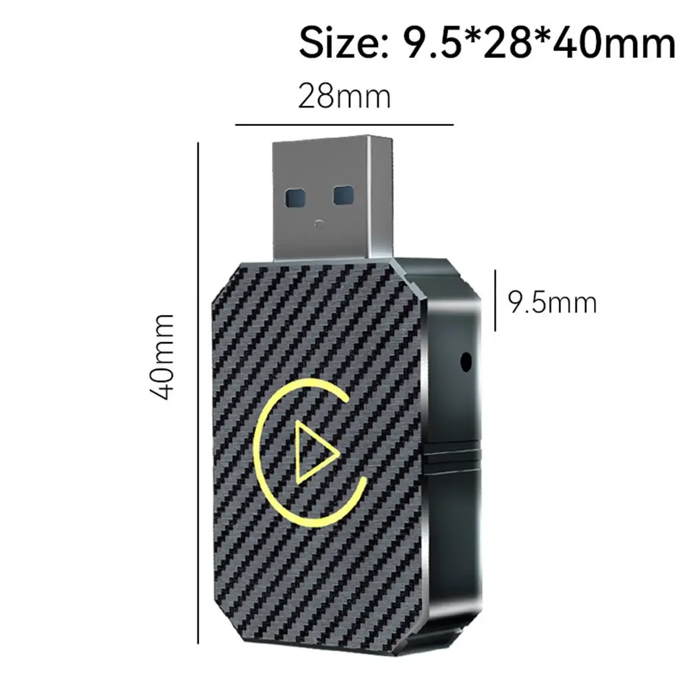 2 In 1 Wireless Adapter Carlink 2-in-1 Adapter Black Wireless Adapter Compact Design Easy Setup Stable Performance