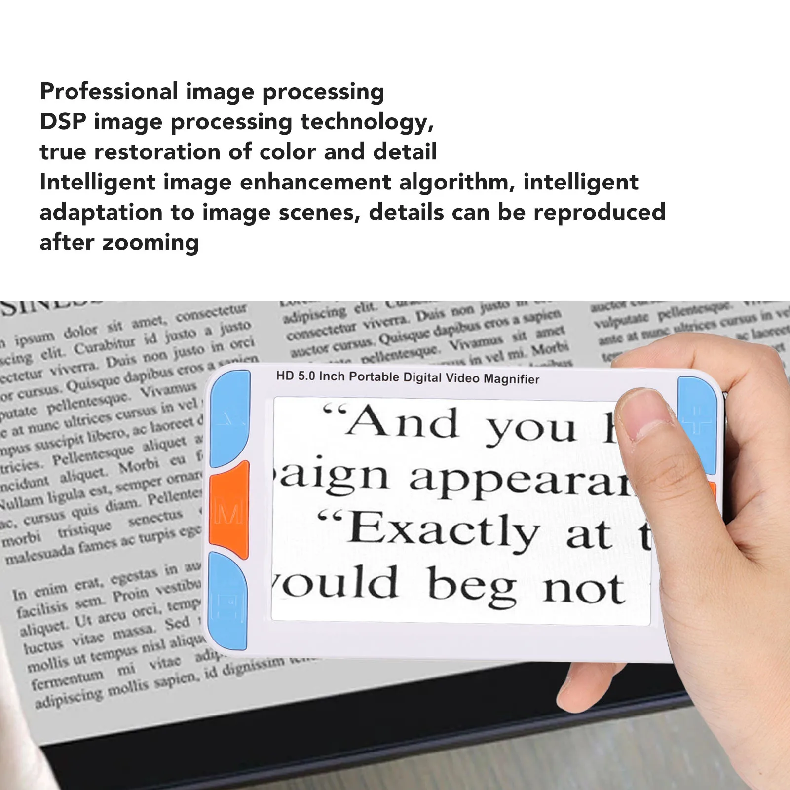 

Электронные средства видения Поддержка 26 цветовых режимов Поддержка HD Карта памяти 32 ГБ Ручная цифровая лупа для чтения 100‐240 В для дома